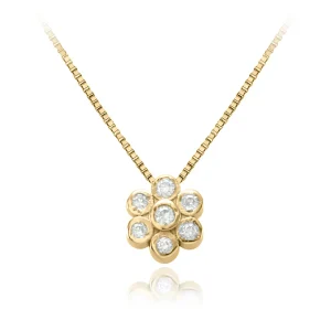 Collar Oro Amarillo y Brillantes CO-13790