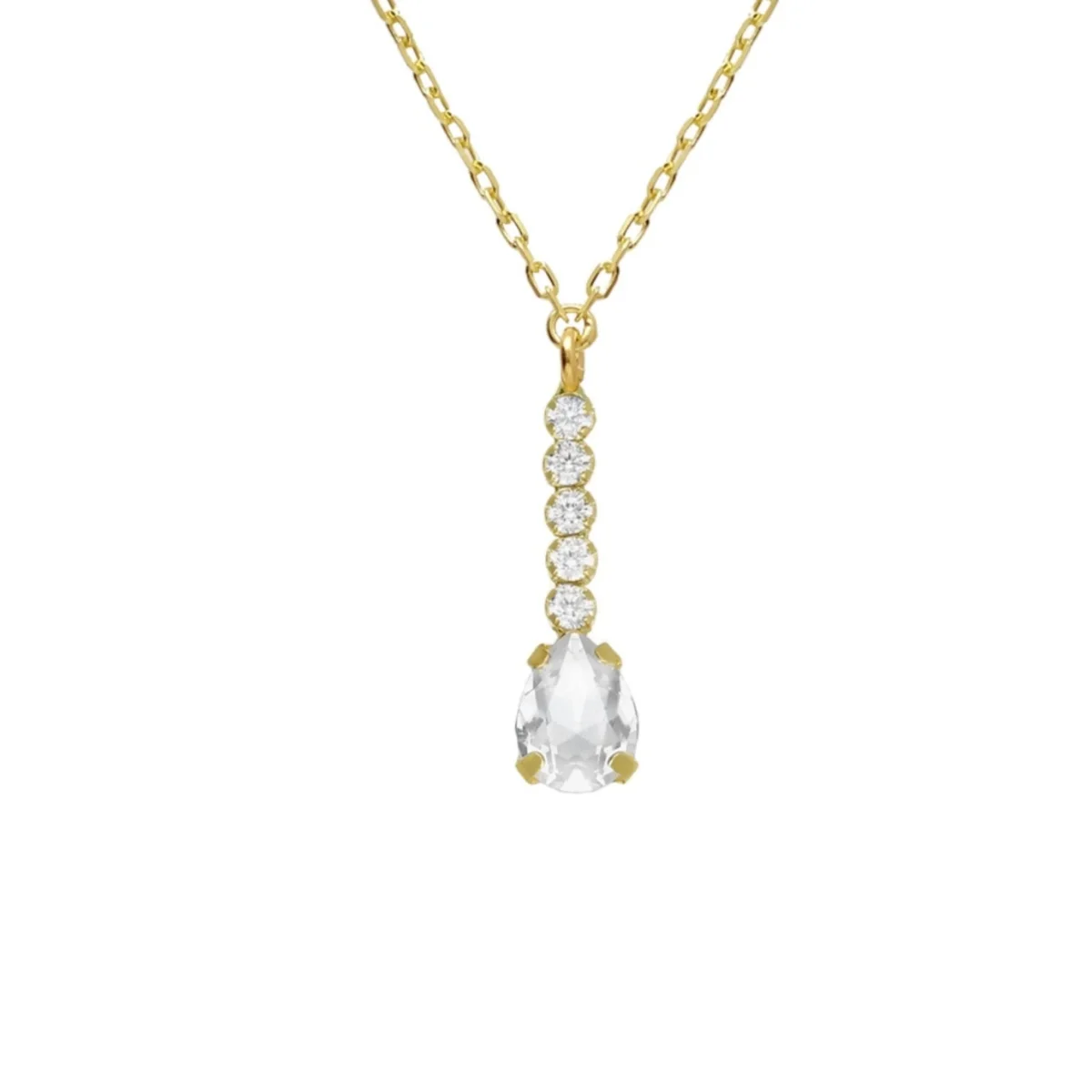 Collar Colgante Transparente Oro - Imagen 4