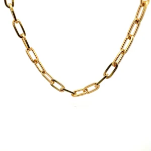 Collar Eslabones Alargados Oro