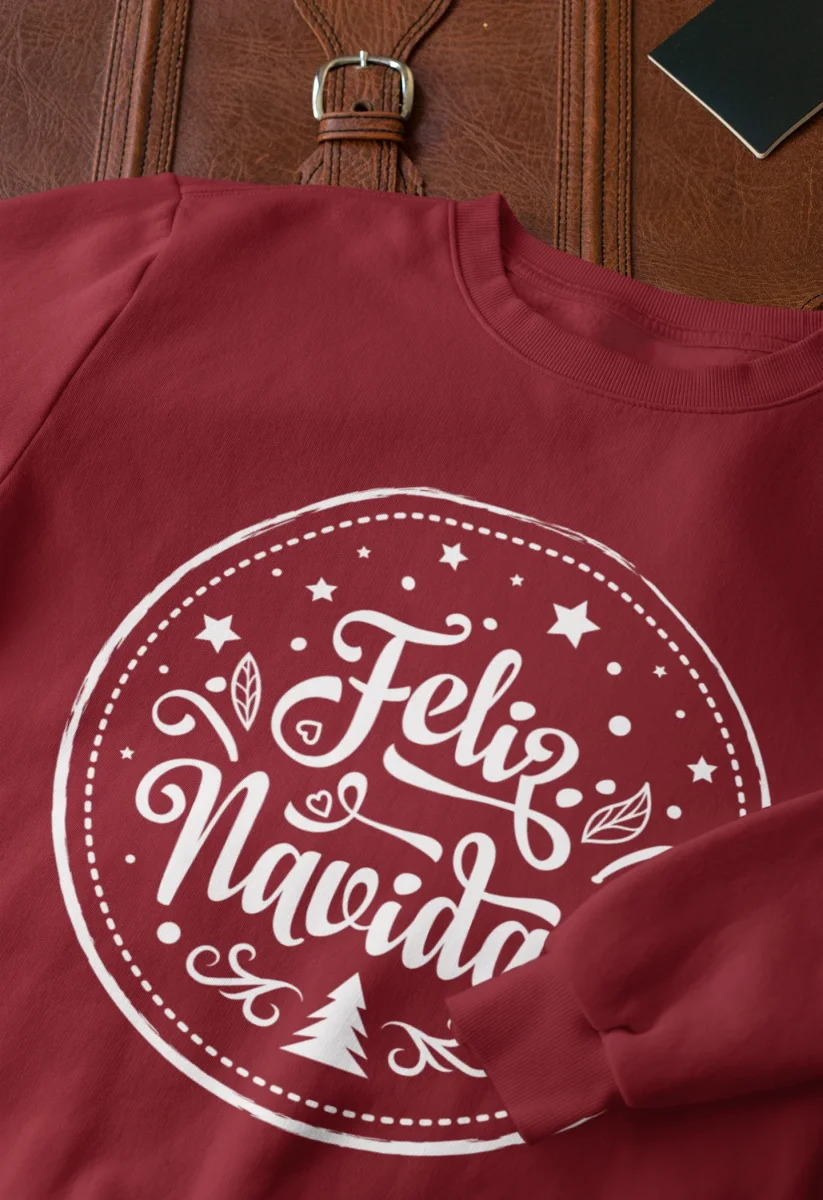 Sudadera Navidad adulto Retro Feliz Navidad. Color a elegir - Imagen 4